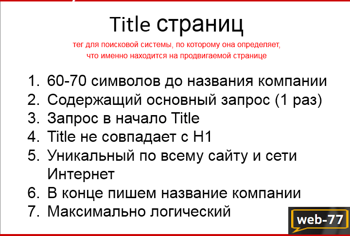 Title страниц Title страниц