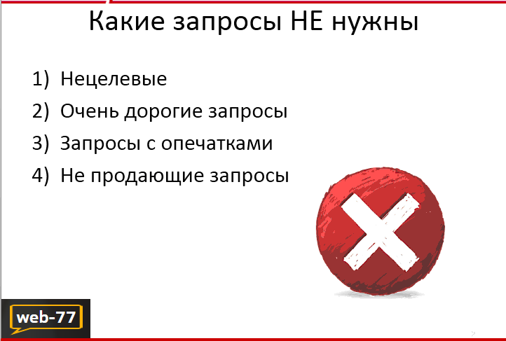 Какие запросы лишние